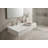 Juniper 36" Rectangular Wall Mounted Bathroom Sink with Left Basin and Counter Space - White, With Faucet Hole-1392611482-1392611486