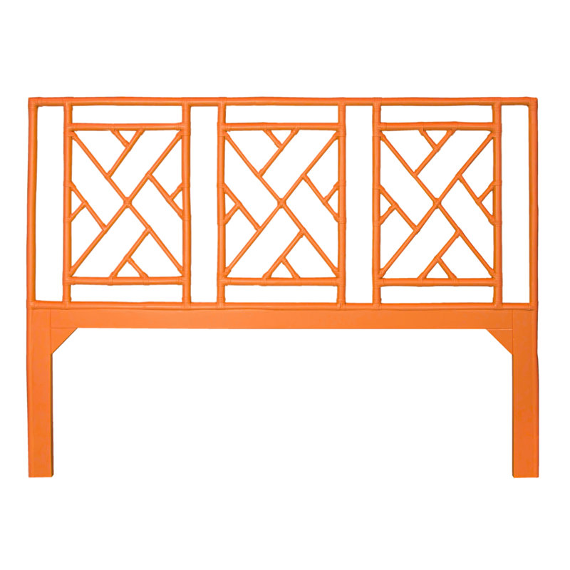 Tête de lit en rotin Cowden , Très grand, Citrus Orange