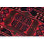 Tapis de couloir rétro en laine noué à la main Mema - 3 pi 10 po x 8 pi 3 po