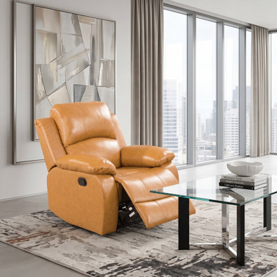Softoria Ginger Vegan Leather Manual Recling Chair