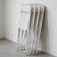Ensemble de 4 chaises pliantes blanches avec siège rembourré en PP, chaises pliantes robustes en métal avec structure en acier