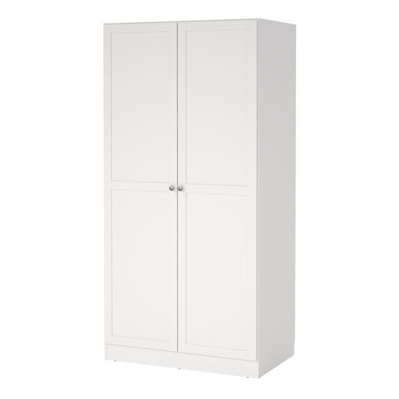 Angeletta Manufactured Wood Wardrobe, White