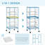 Cage à oiseaux Pawhut Largeur pour envergure, volière d'oiseaux d'intérieur avec conception à portes multiples, convient pour un canari, pinson, conure, 55 po, bleu clair-1755063138
