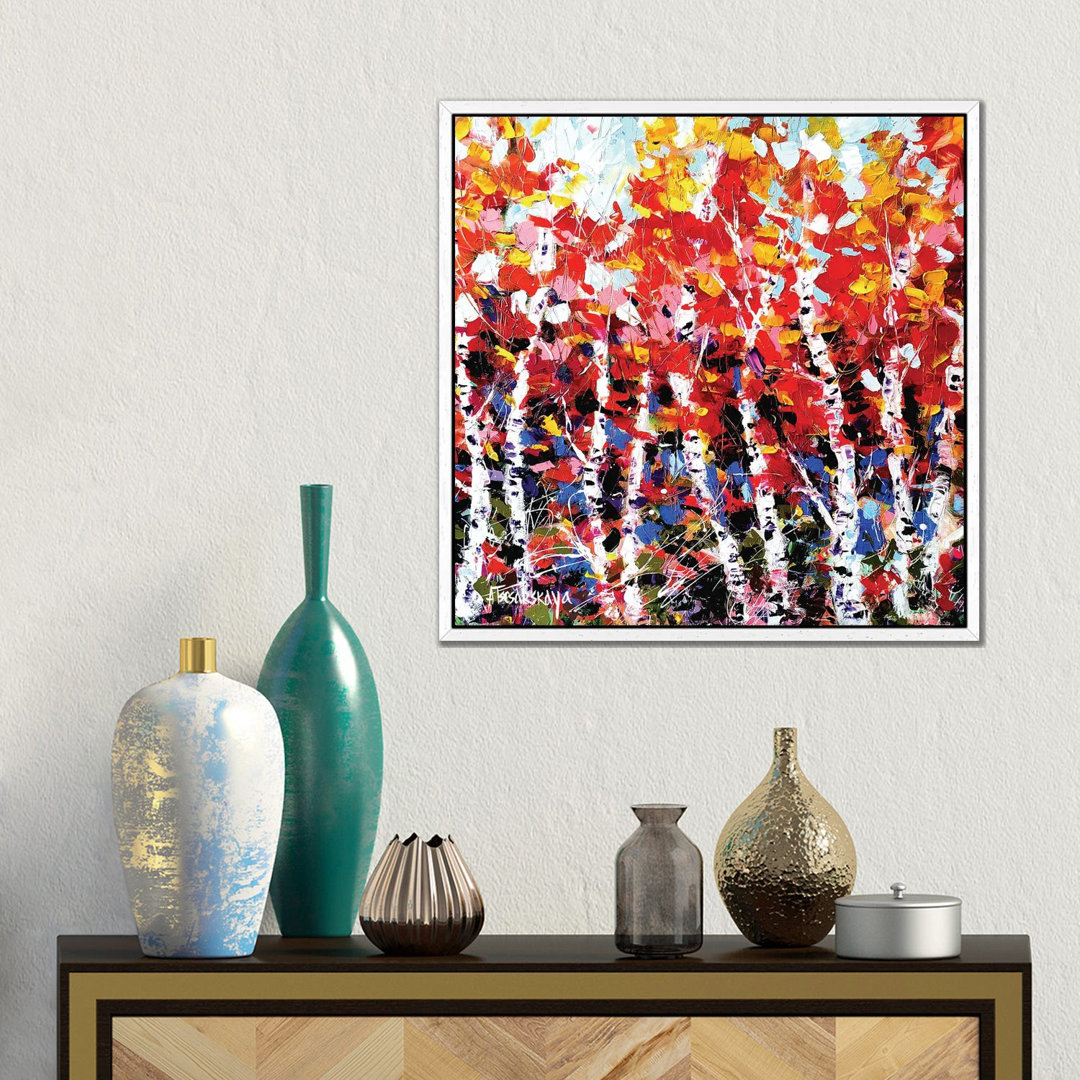 Herbstwald I von Aliaksandra Tsesarskaya - Galerie-Giclée auf Leinwand