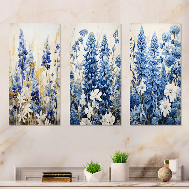 Blue Bonnets Simplicity Meadow, Toile tendue, H 32 po x l 48 po