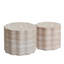 Ensemble de 2 tables basses rondes à motif de faux Mars, design minimaliste moderne pour le salon et le bureau