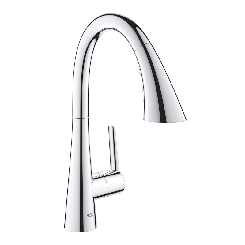 ZEDRA Single-Handle Pull Down Triple Spray Bar Faucet 1.75 GPM, Chrome