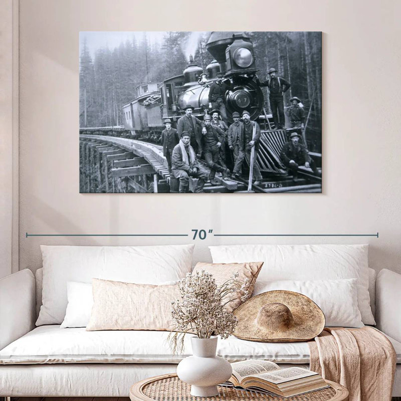 Lilie Railroad Construction Crew 1886, 32" H x 48" W