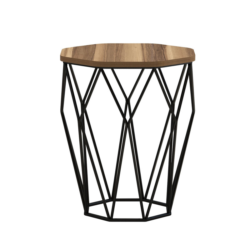 Arval Pedestal End Table, Walnut