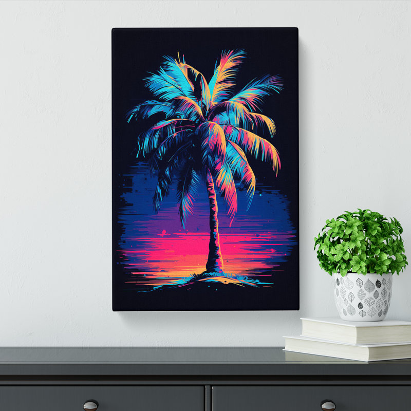 Palm Tree Digital - No Frame Print, 76cm H x 50cm W x 3cm D