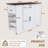 46" Kitchen Island On Wheels With Storage & Power Outlet - Movable Rustic Breakfast Bar Table, Wood Top With Adjustable Shelf & Drawer For Kitchen Dining Living Room, White