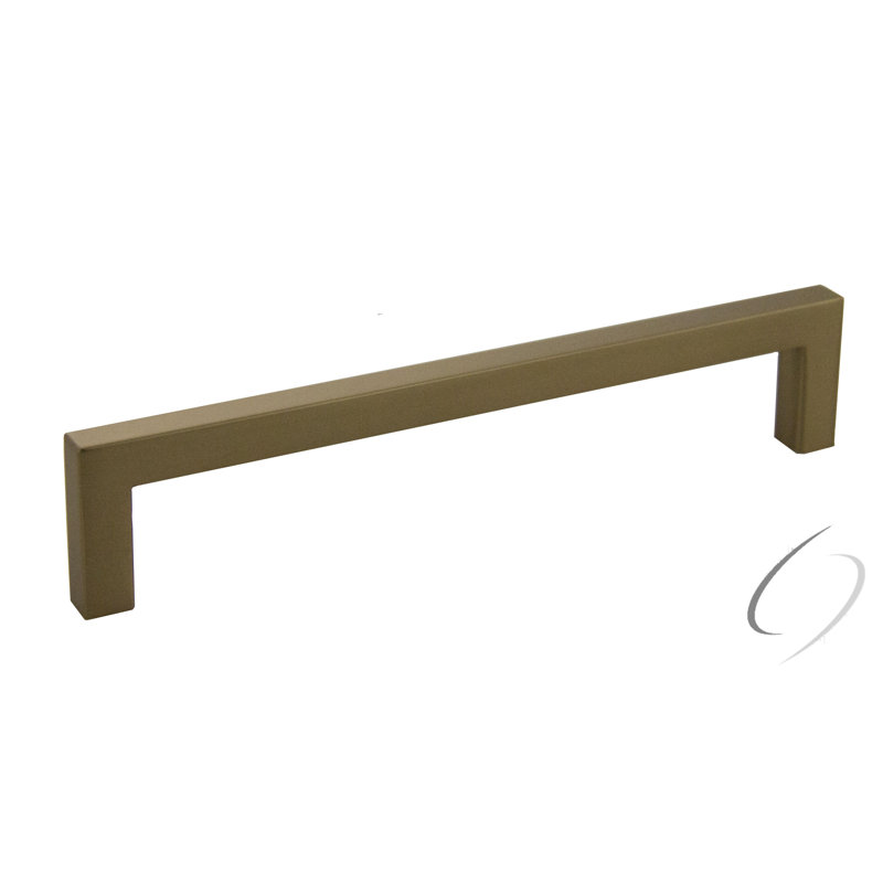 Poignée barre Modern Square 6 3/10 "Center to Center, Or rose, 3 3/4"