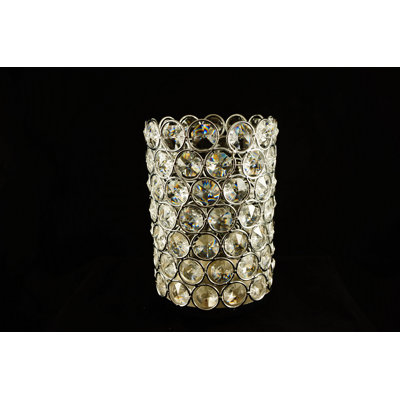 Votive en métal cristal