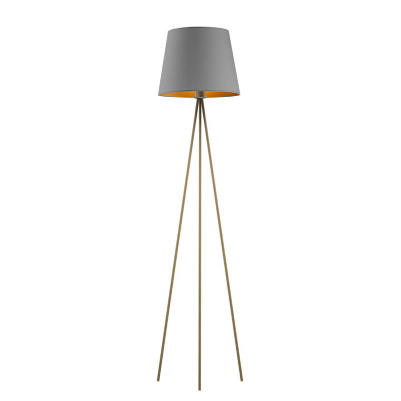 Gregg 153cm Tripod Floor Lamp, Grey, Gold