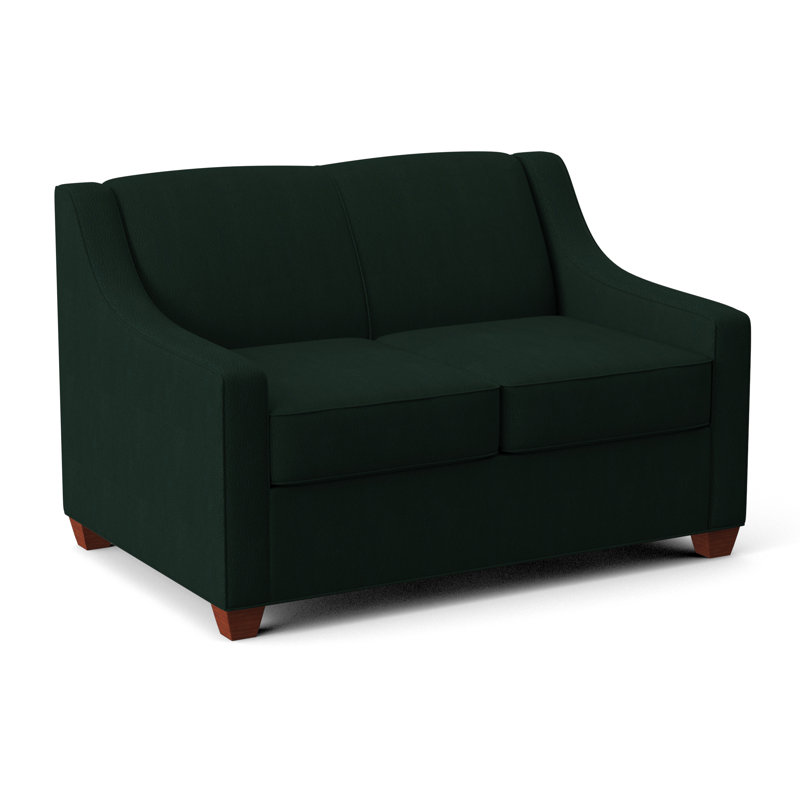 Phillips 52" Square Arm Sofa Bed with Reversible Cushions, BM Cherry, Dillon Black