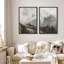 «Majestic Snow-Capped Mountains Alpine Wilderness Nature Wilderness Illustration Decor Scenic» 2 pièces-98249501-98249502