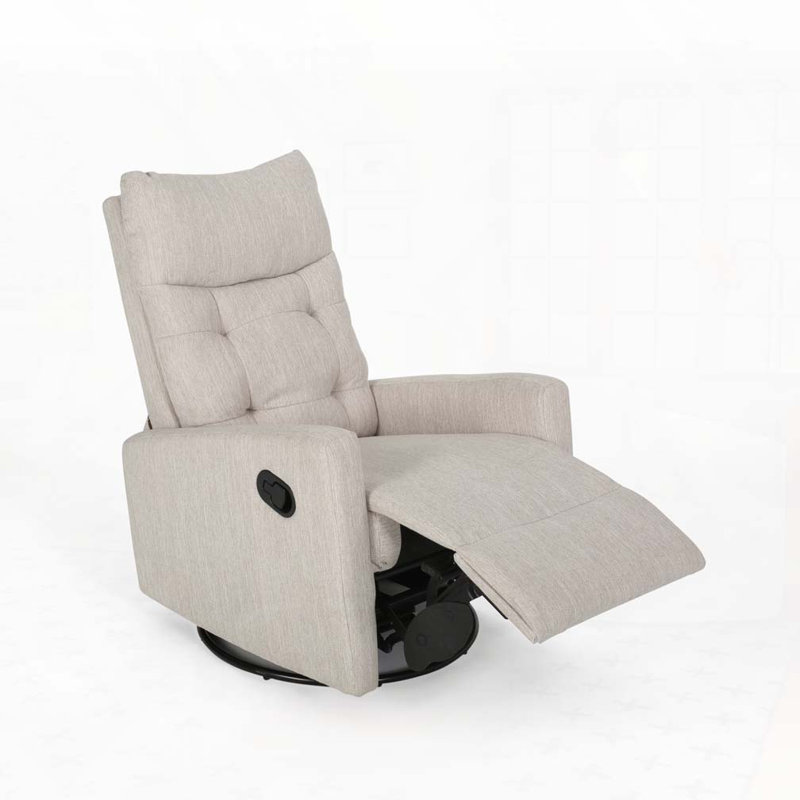 Fauteuil inclinable et pivotant manuel, Beige