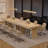 63"/71" Rectangular Dining Table with Storage, Large Wooden Kitchen Table for 6, Oak-527828846