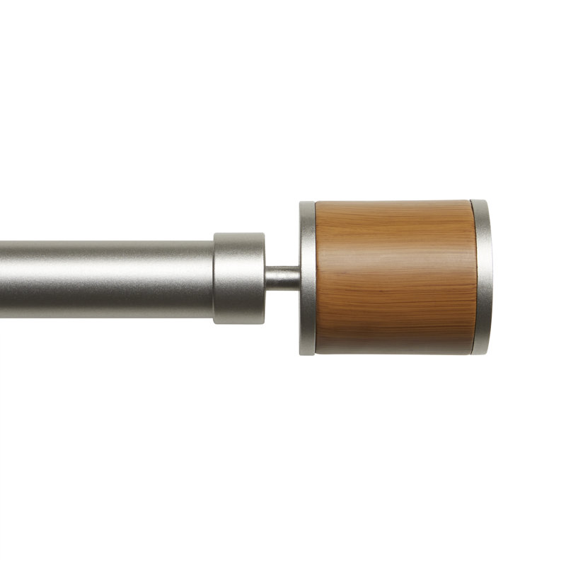 Amalgamated Textiles Exclusive Home Rimini 1" Window Curtain Rod and Finial Set, Adjustable