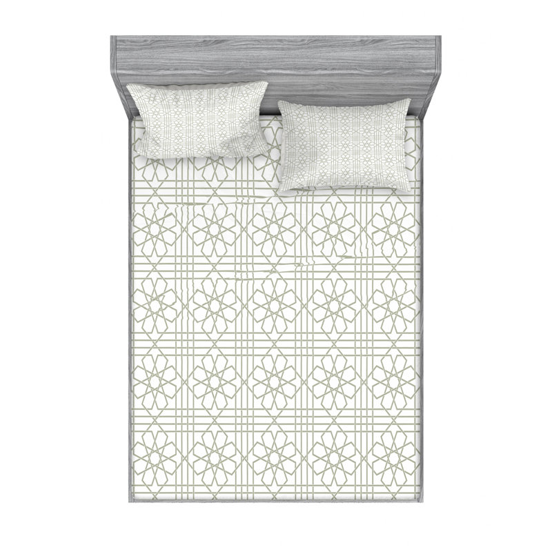 Microfiber Sheet Set, Full Sheet Set with Fitted Sheet, Floral