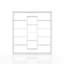 Bibliothèque standard H 53,4 po x l 49,2 po Bahattin-524750810
