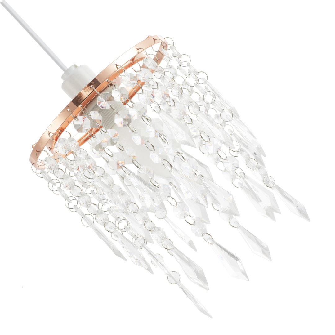 Modern Waterfall Design Pendant Shade With Acrylic Drops And Beads By Fairmont Park