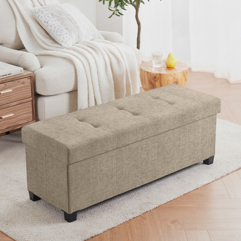Collapsible Long Bench Pehrson, Beige