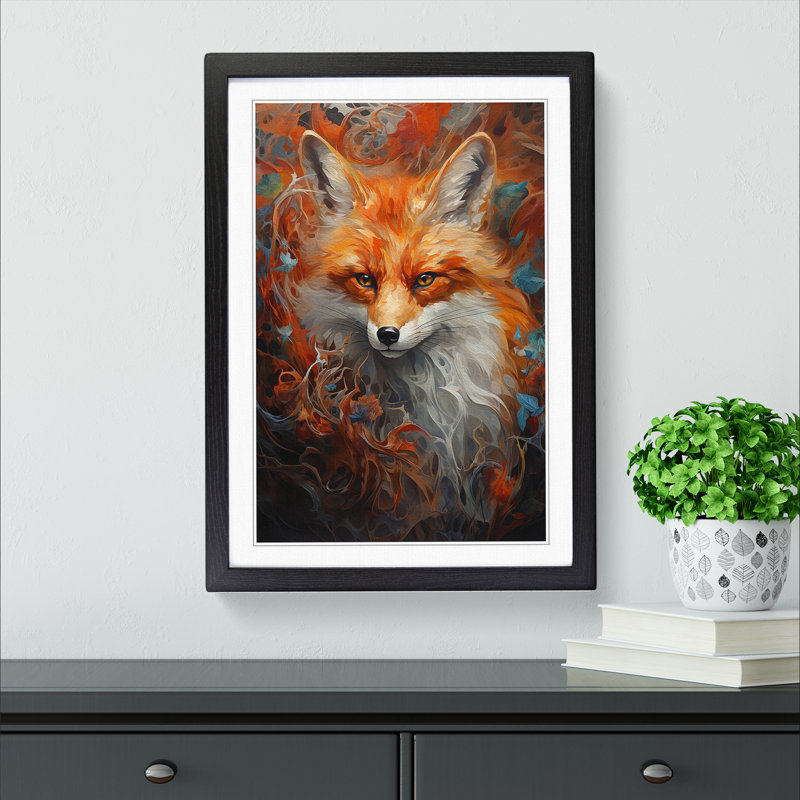 Single Picture Frame Print on Wood, 34cm H x 25cm W, Black Framed