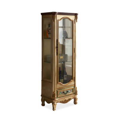 Gold Solid + Manufactured Wood+Glass Display Cases