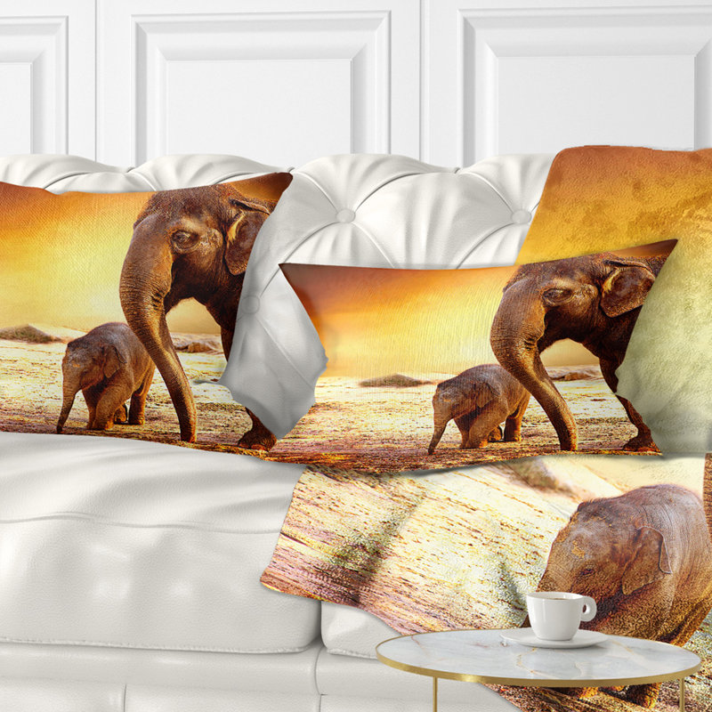 Coussin lombaire pour père d’éléphant et baby