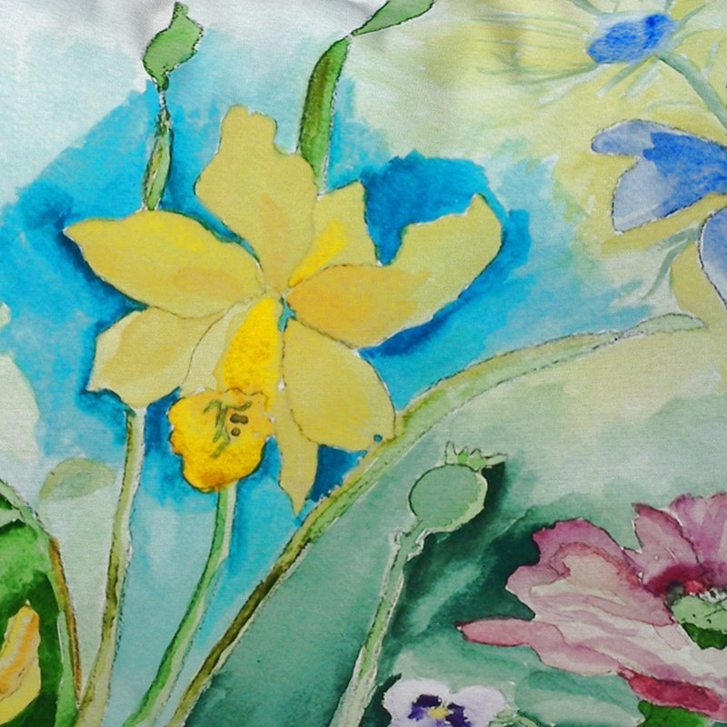 Coussin lombaire intérieur/extérieur fleurs