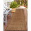 Tapis tissé plat intérieur / extérieur de style jute géométrique sable / naturel facile d'entretien-57729014-60093679