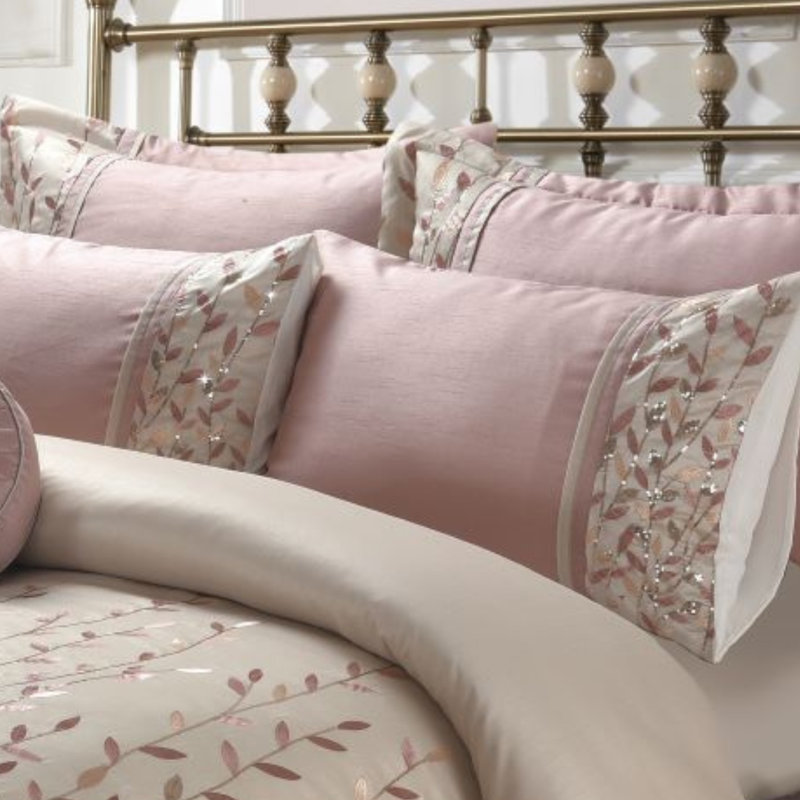Kampala Hill Marie Pink Duvet Cover Set Bedding Set, Double Duvet Cover Set