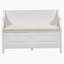 Banc de rangement rustique multifonctionnel (blanc)-698614439
