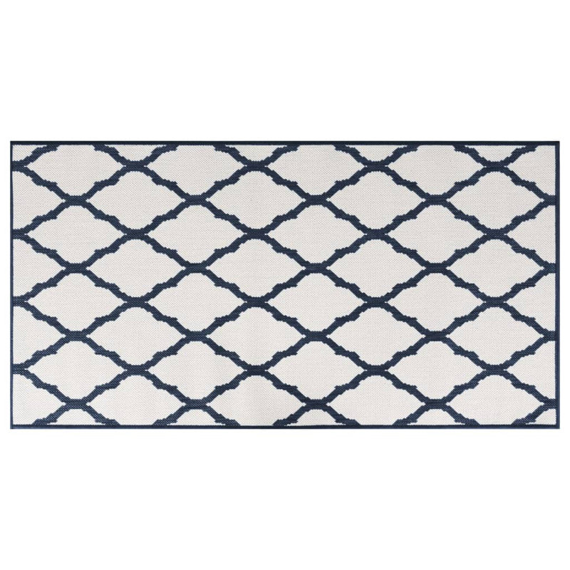 Aimar Outdoor Rug Reversible Design, Rectangle 80 x 150cm, Navy