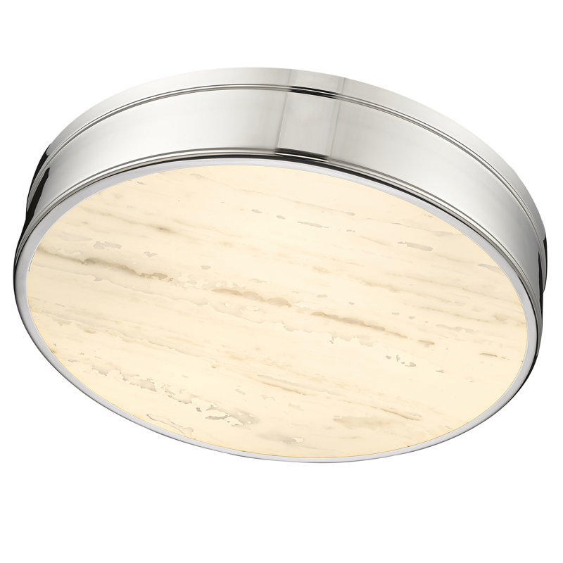 Dustie LED Flush Mount, Polished Nickel