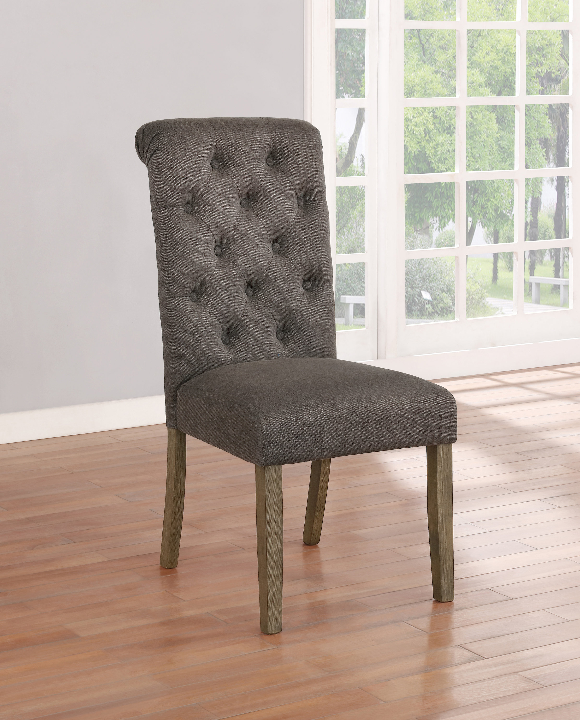 Galewood wood leg upholstered dining chair andover mills online upholstery