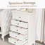 Commode verticale en bois manufacturé avec 5 tiroirs