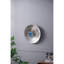 Disque argent texturé surdimensionné