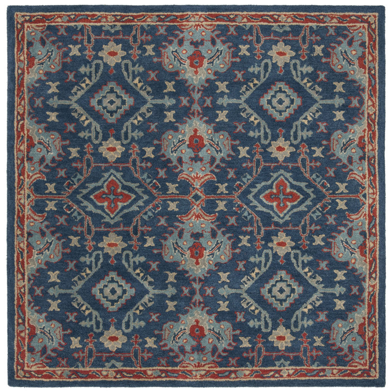 Wahcheechee Hand Tufted Wool Oriental Rug, Square 4'