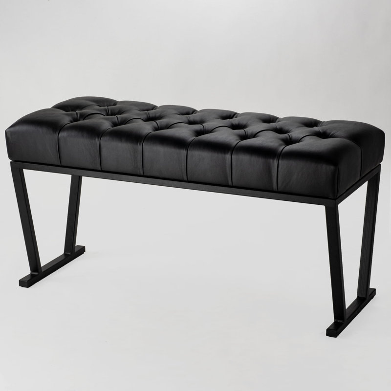 Ferderber Faux Leather Upholstered Bench, H40 x W100 x D30cm
