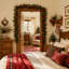 Guirlande de Noël artificielle 5,9 pi houx et baies rouges