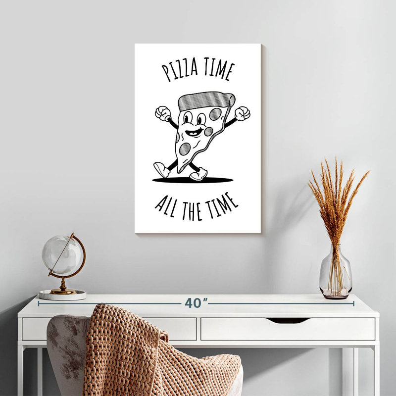 Yarlin Pizza Time White, 24" H x 16" W