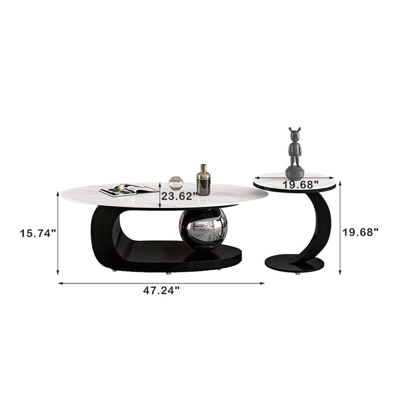 Ensemble de tables basses 51,18 po, H 19,68 po x L 66,92 po x l 23,62 po