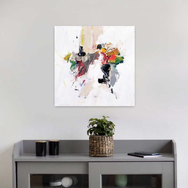 Go For It, art abstrait contemporain, H 18 po x l 18 po