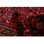 Tapis noir et rouge Andelz 3 pi 11 po x 11 pi 9 po