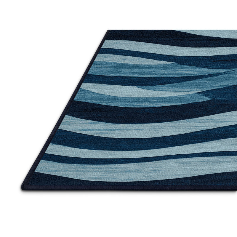 Tapis bleu lavable à la machine