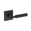 La Conner Privacy Lever with Stepped Square Rose in Matte Black-2085261909