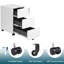 30 cm W 3 -Drawer Wheels / Casters included Mobile Steel Filing Cabinet-261453717