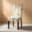 Dining Chair Set Of 2, Beige Fabric, Soft Cushions, Black Rubberwood